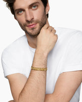 Waves Cuff Bracelet in 18K Yellow Gold, 12mm